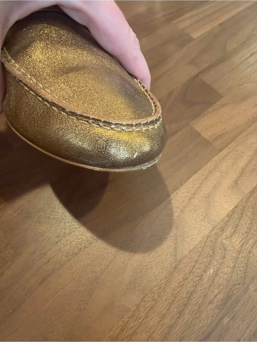 Metallic Jamie Haller Gold/Bronze Penny Loafers